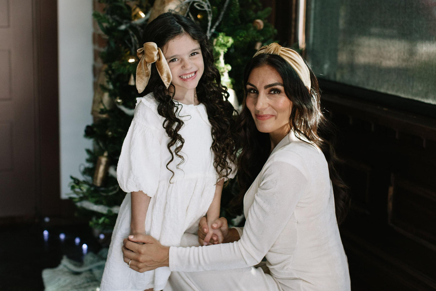 Gold Velvet Knotted Headband