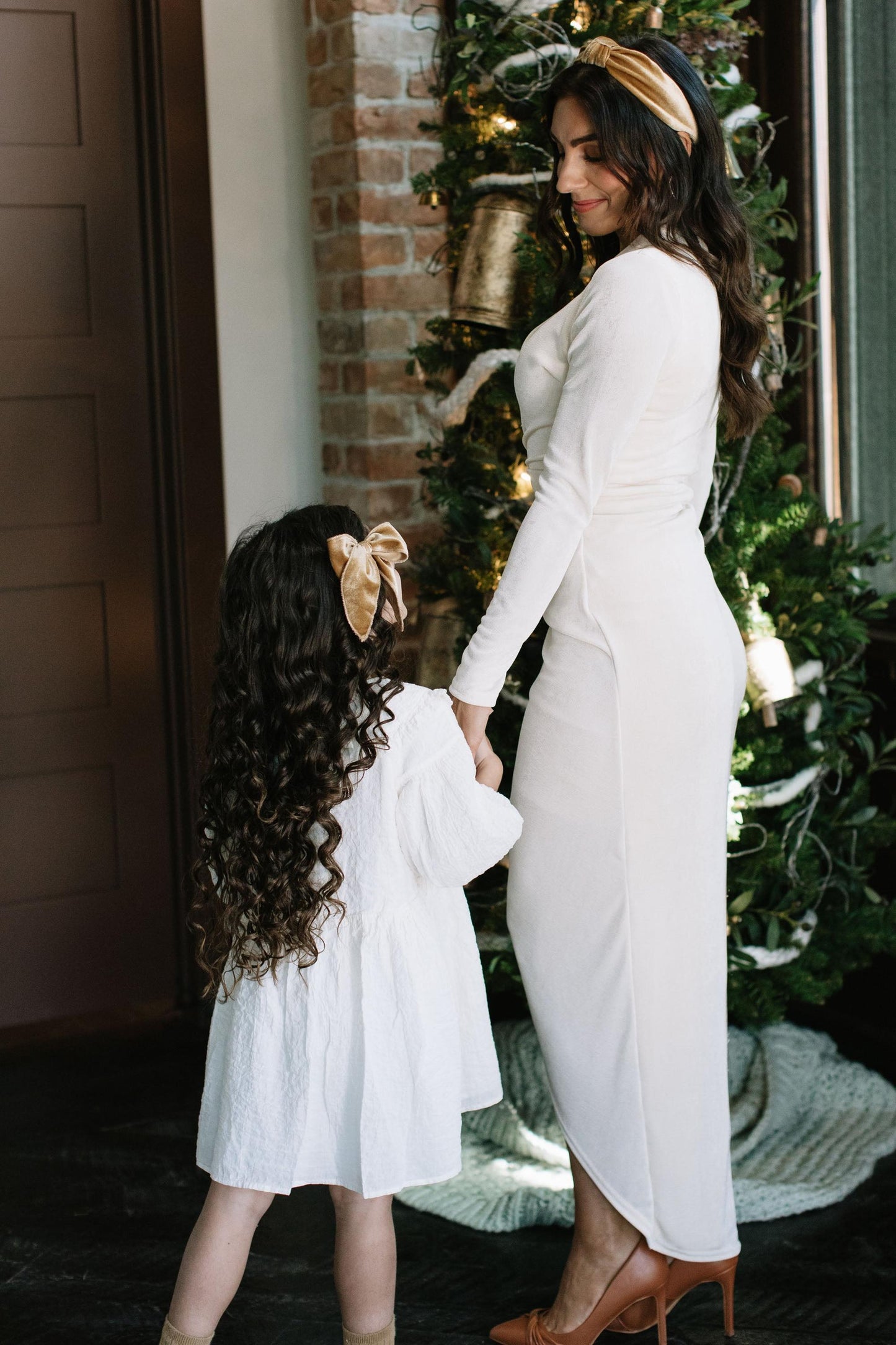 Gold Velvet Knotted Headband