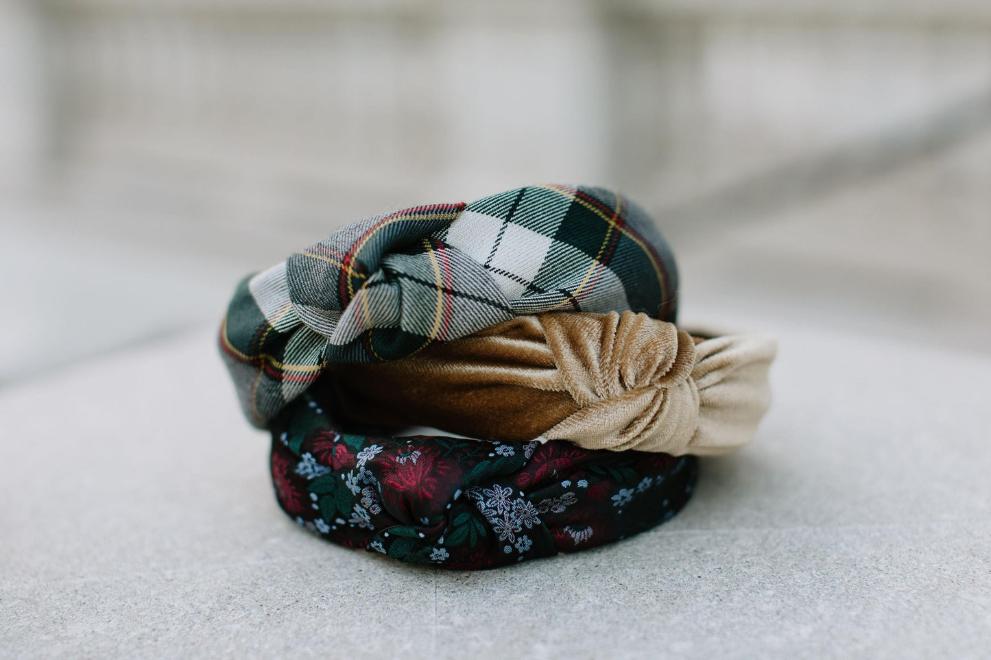 Spruce Plaid Knotted Headband