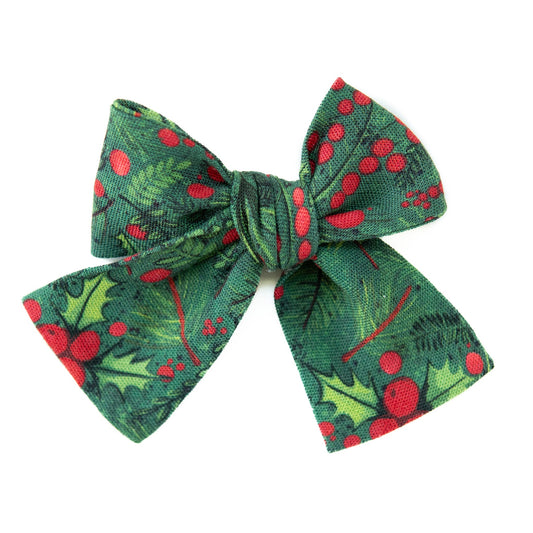 Holly Berry - Petite Hair Bow
