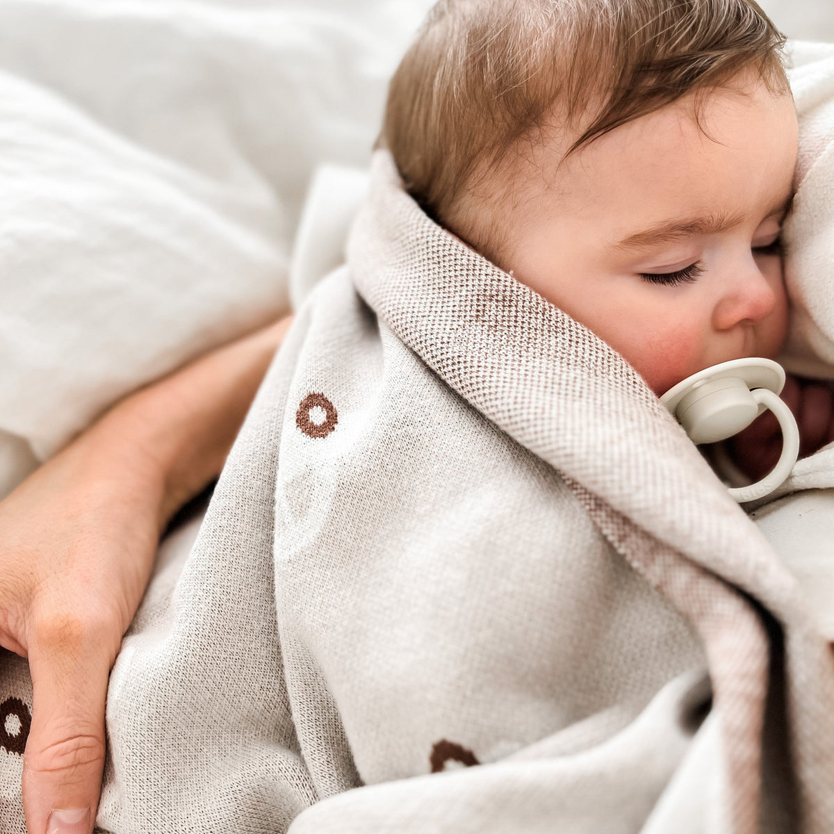 Whimsy Collection - Luxury 100% Cotton Knit Swaddle Baby Blanket