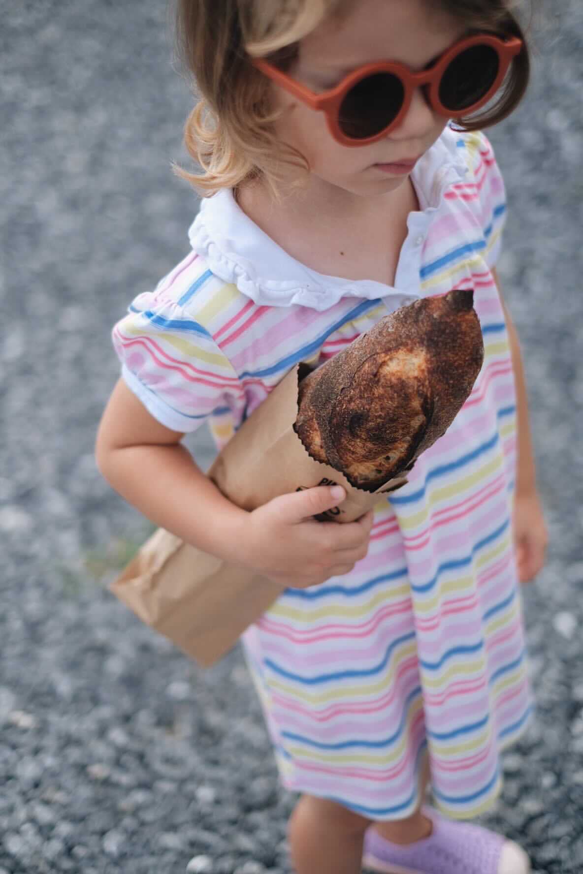 Rainbow Stripe Collared Dress