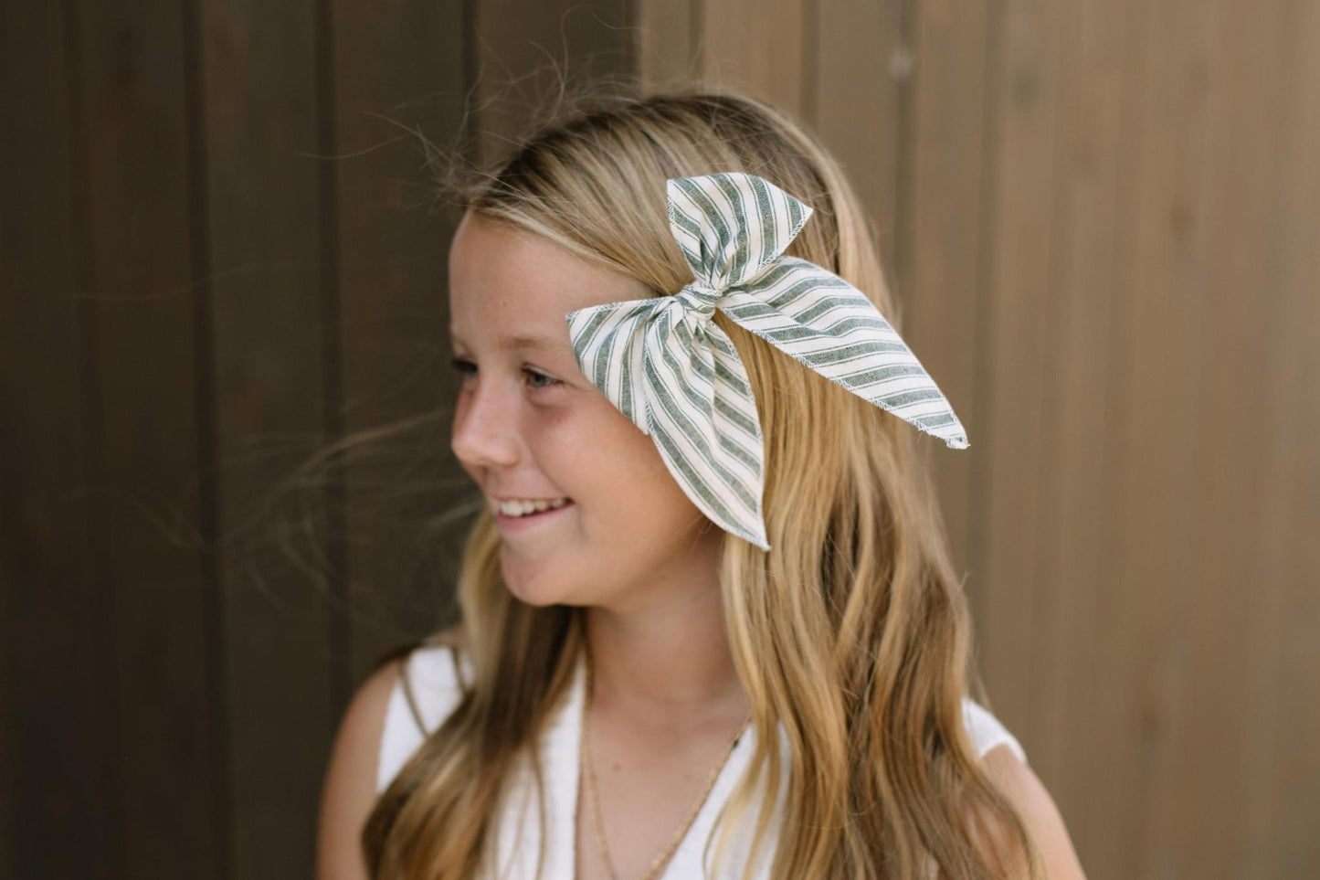 Juniper Stripe - Darling Hair Bow