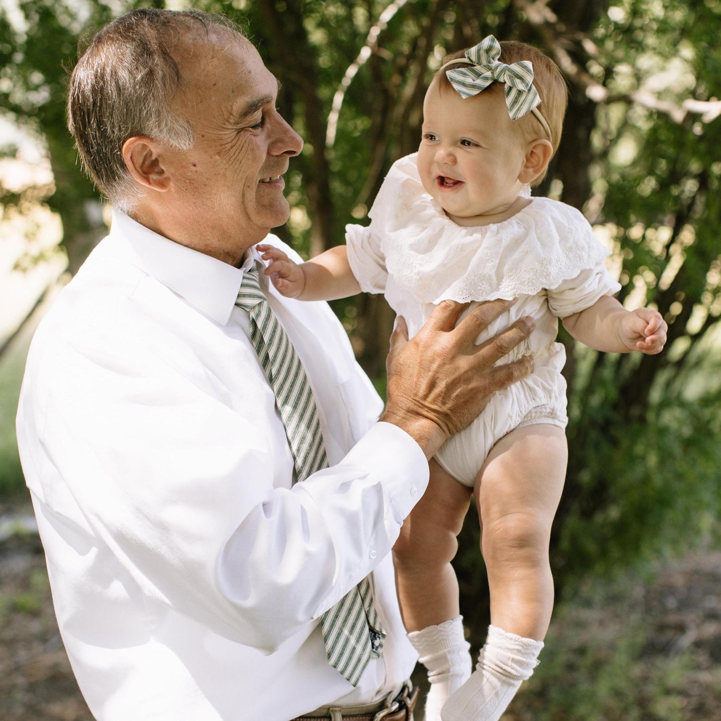 Juniper Stripe - Petite Hair Bow
