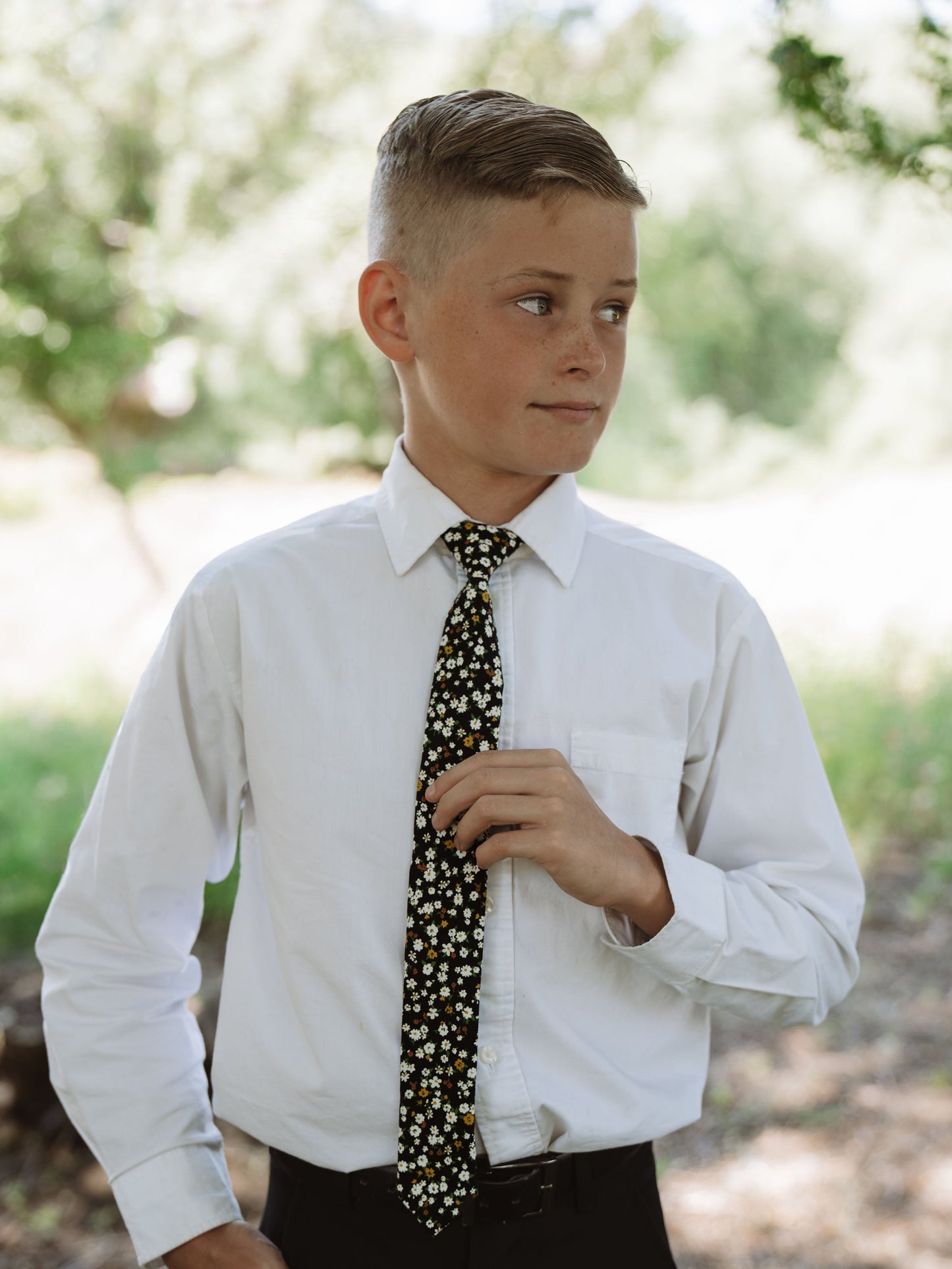 Midnight Floral Boys Tie