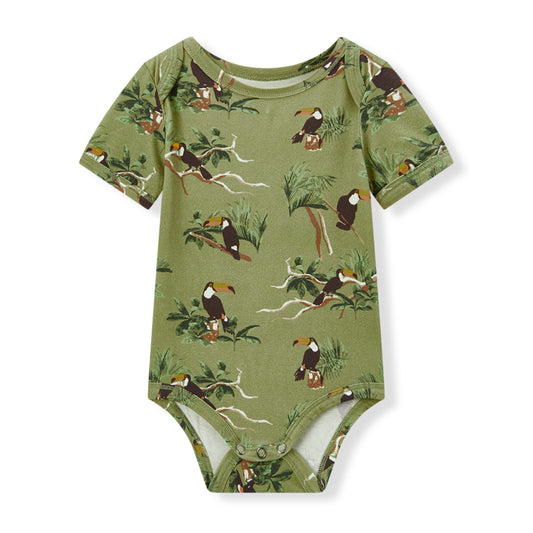 Toucan Cotton Stretch Short Sleeve One Piece