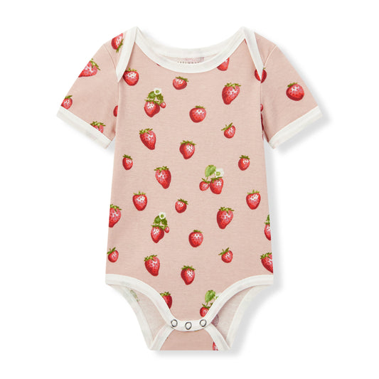 Strawberry Organic Cotton Short Sleeve One Piece