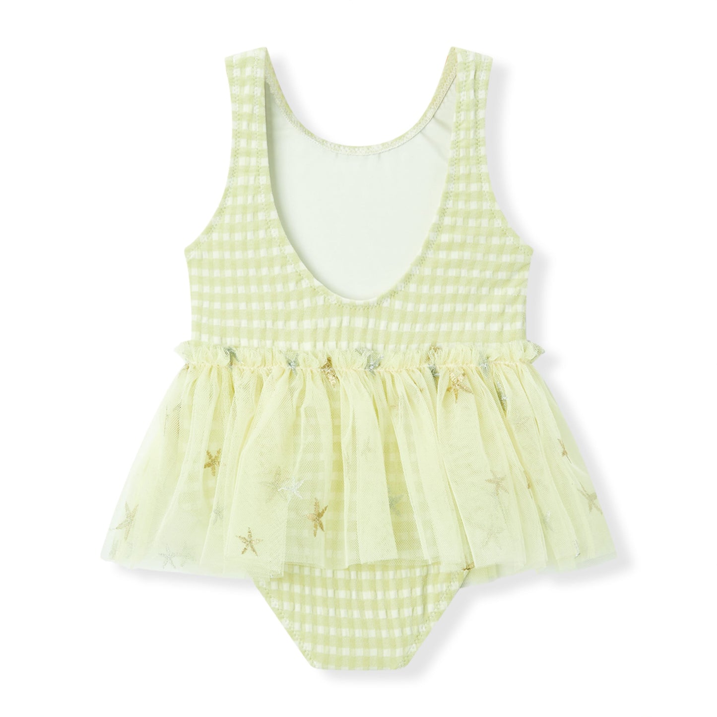 Green Gingham Ballet Skirt Swimsuit