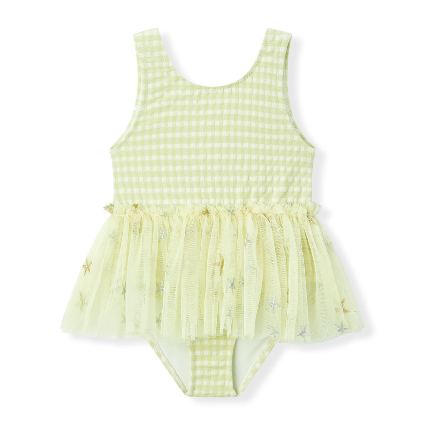 Green Gingham Ballet Skirt Swimsuit