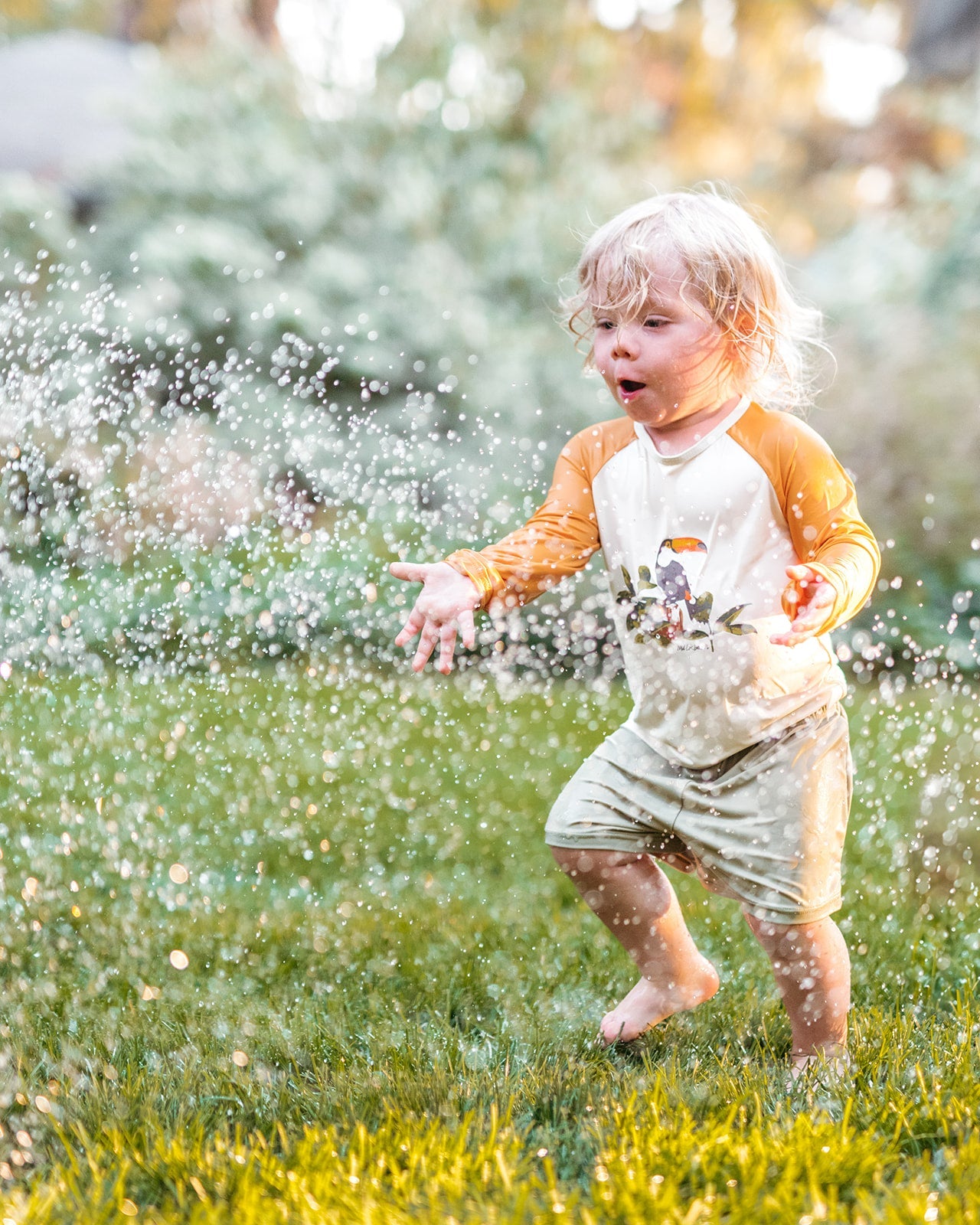 Island Toucan Long Sleeve Shirt & Trunks Swim Set