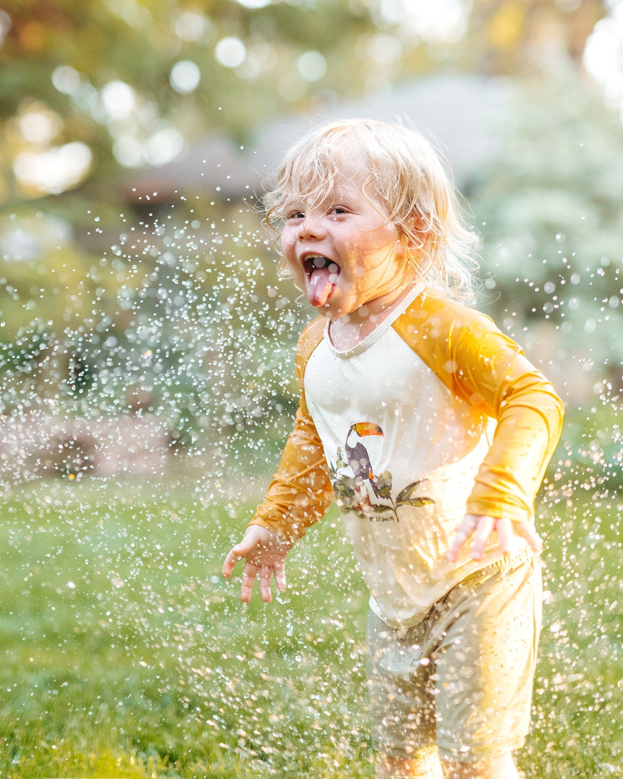 Island Toucan Long Sleeve Shirt & Trunks Swim Set