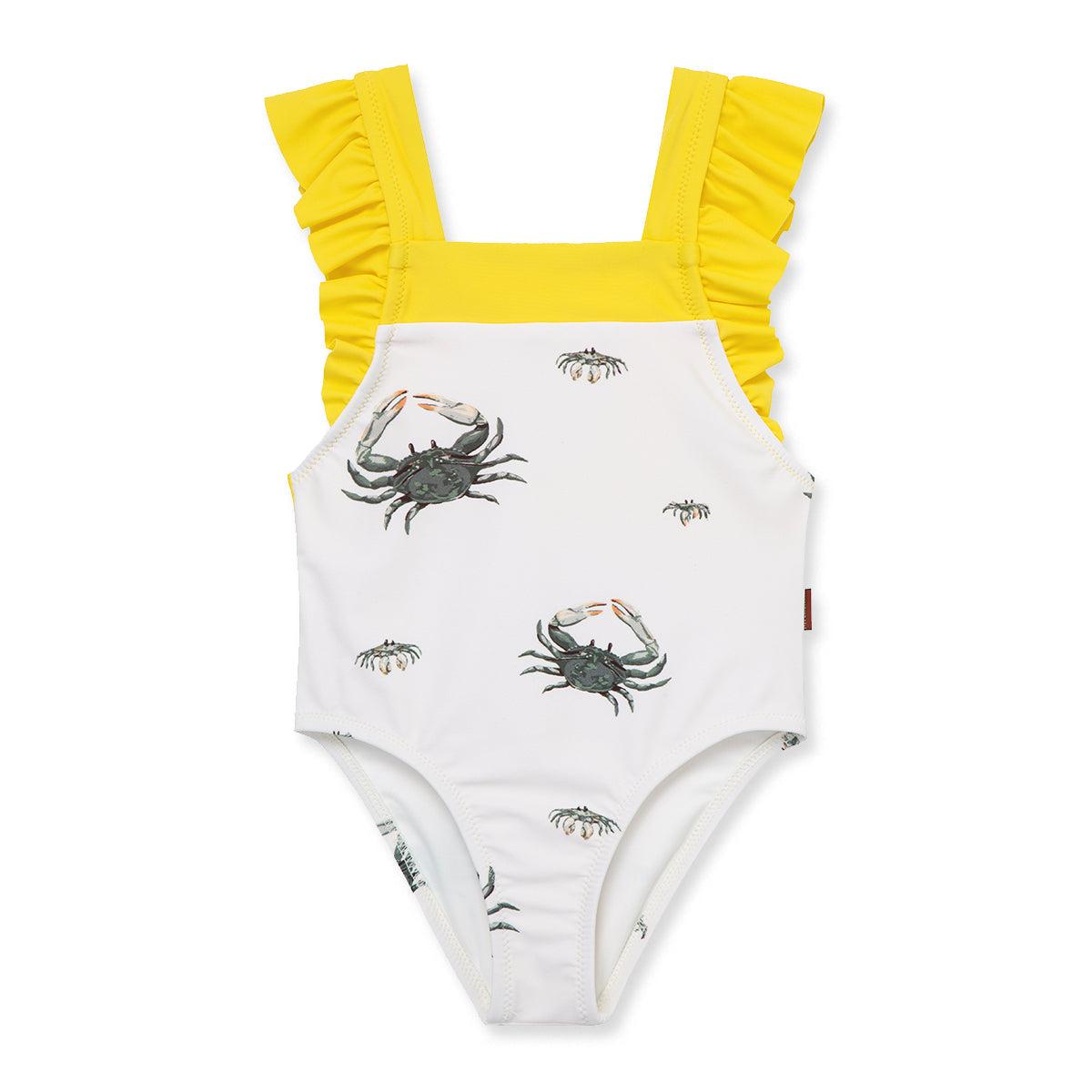 Coastal Crab Ruffle Square Neck Swimsuit