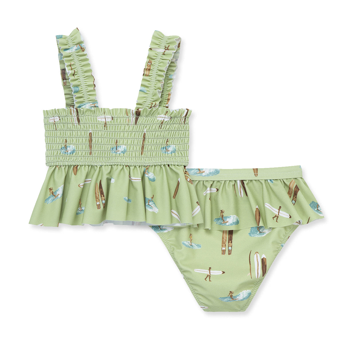 Summer Surf Ruffle Two Piece Swimsuit