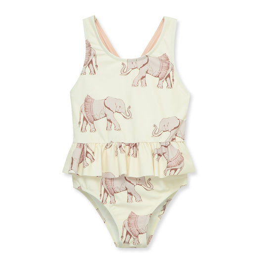 Tutu Elephant Ruffle Waist Suspender Swimsuit