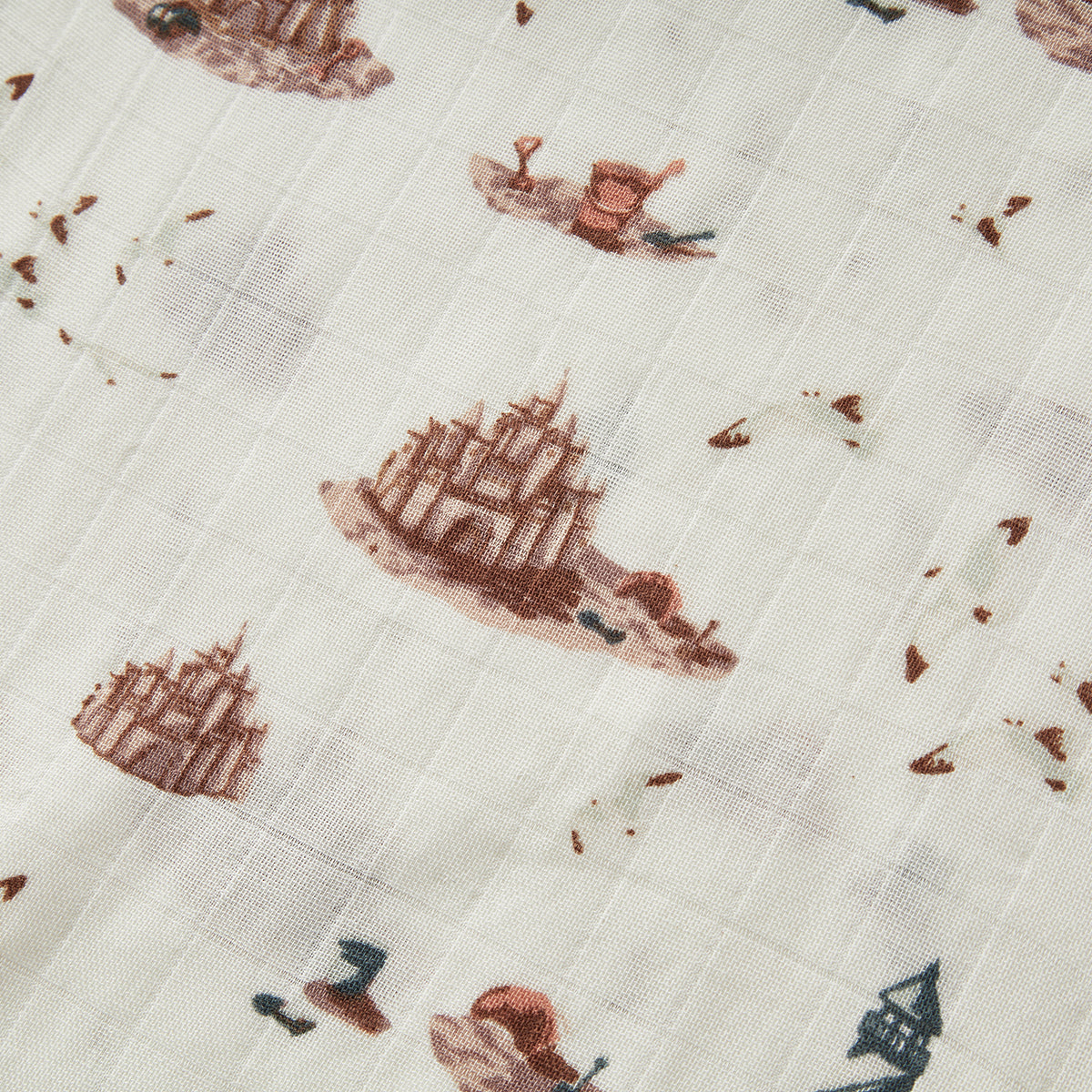 Sandcastle Mini Lovey Two-Layer Muslin Security Blanket