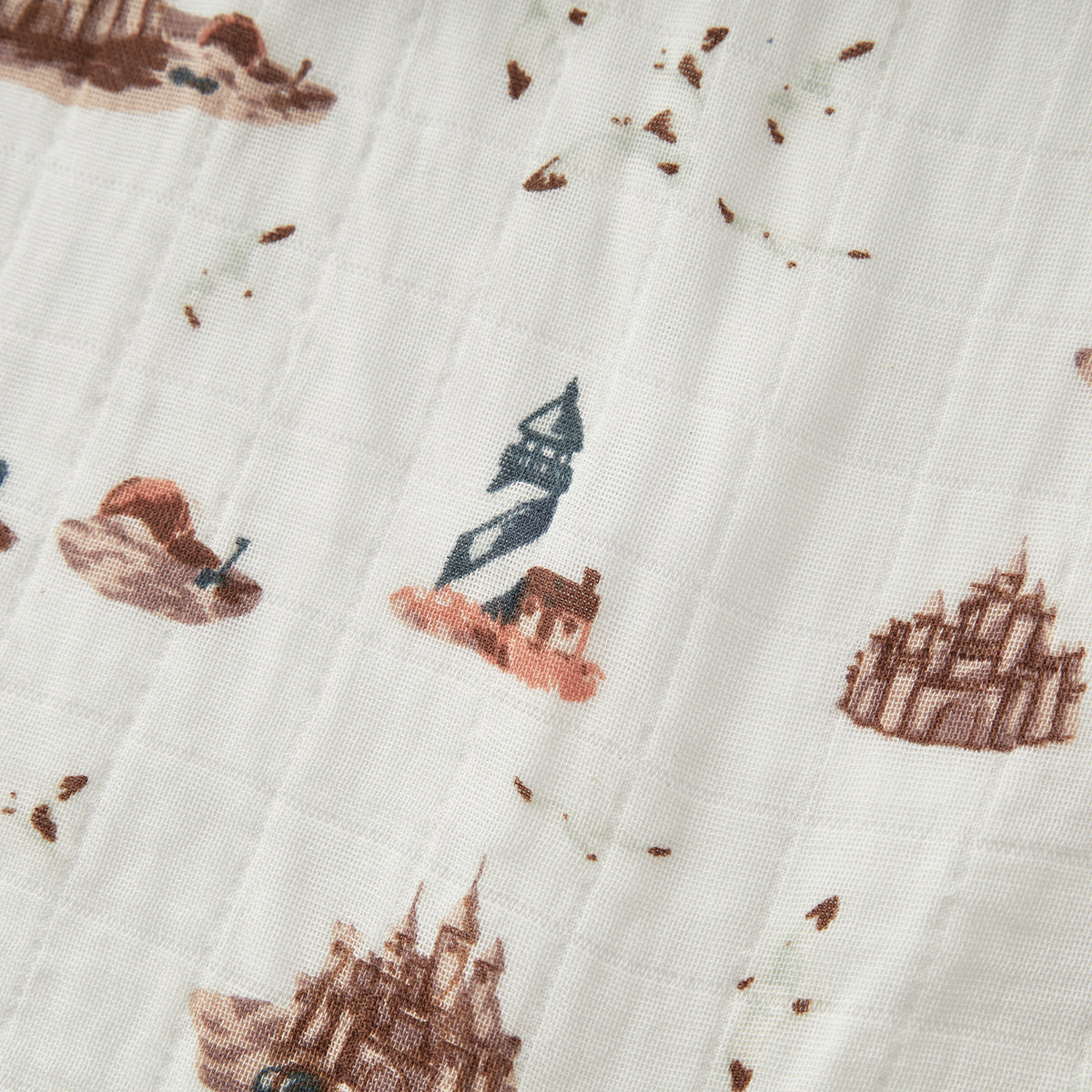 Sandcastle Organic Cotton Muslin Swaddle Blanket