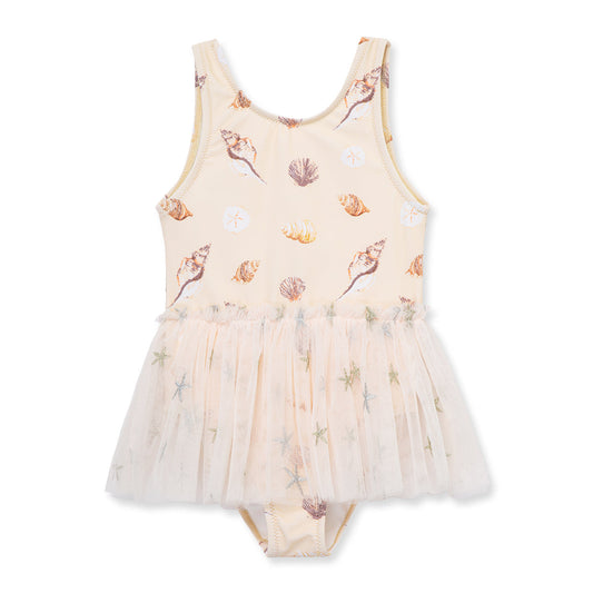 Seashells Ballet Skirt Swimsuit