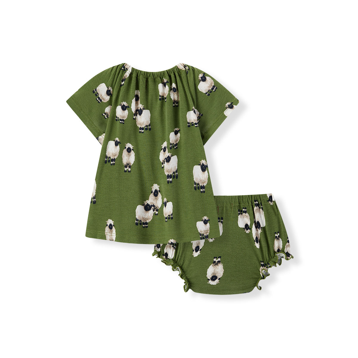 Valais Sheep Bamboo Dress & Bloomer Set
