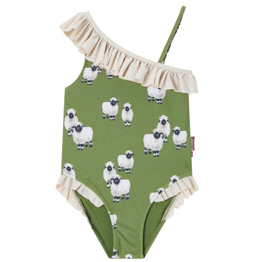 Valais Sheep Off Shoulder One Piece Swimsuit