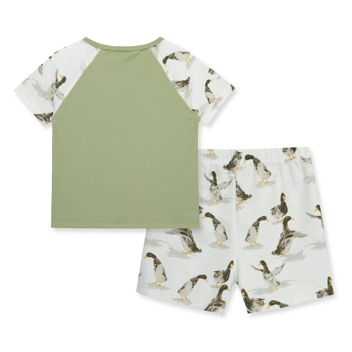 Duck Zipper Top & Swim Trunks