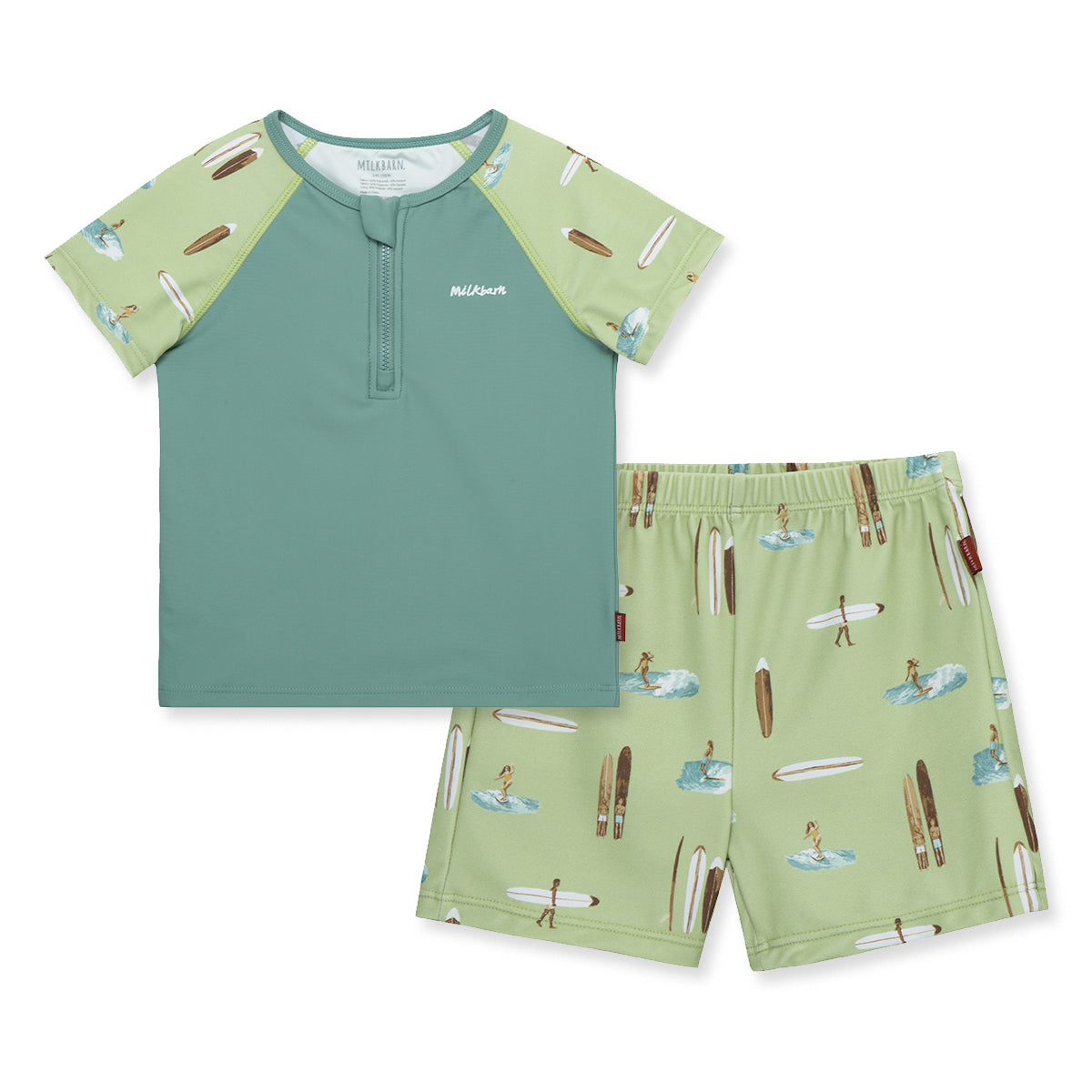 Summer Surf Zipper Top & Swim Trunks