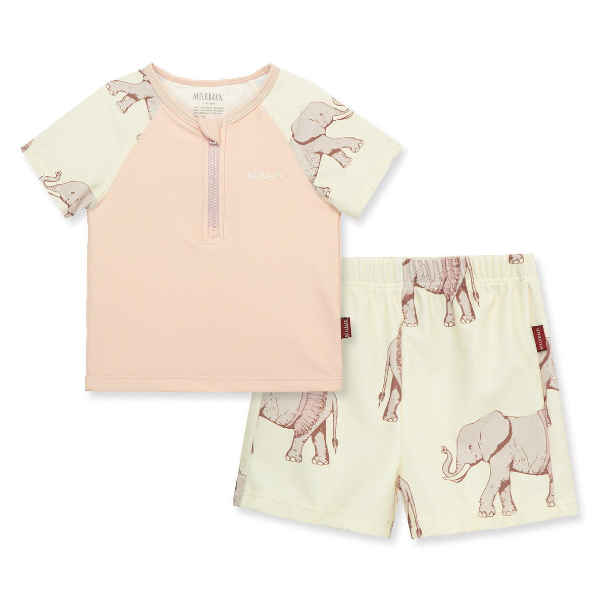 Tutu Elephant Zipper Top & Swim Trunks