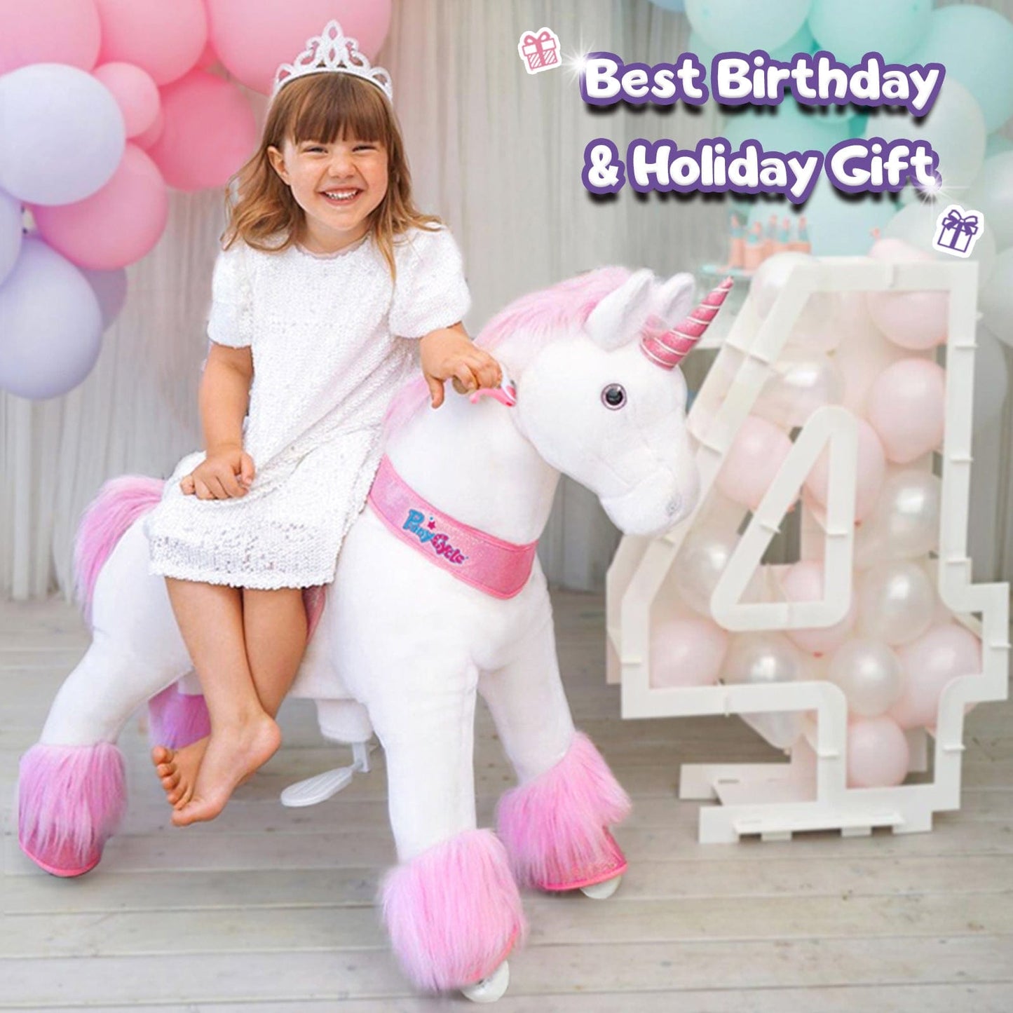 Model U® Unicorn Ride-On Toy Age 3–4 – Pink