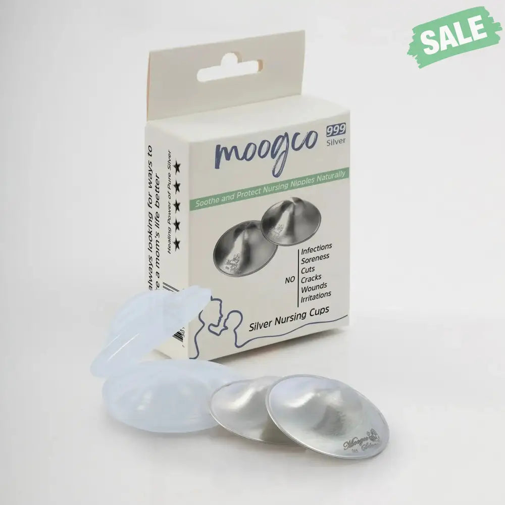 MOOGCO Silver Nursing Cups 999k Silver - BPA-Free for Babies & Toddlers
