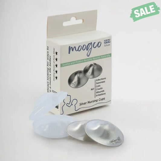 MOOGCO Silver Nursing Cups 999k Silver - BPA-Free for Babies & Toddlers