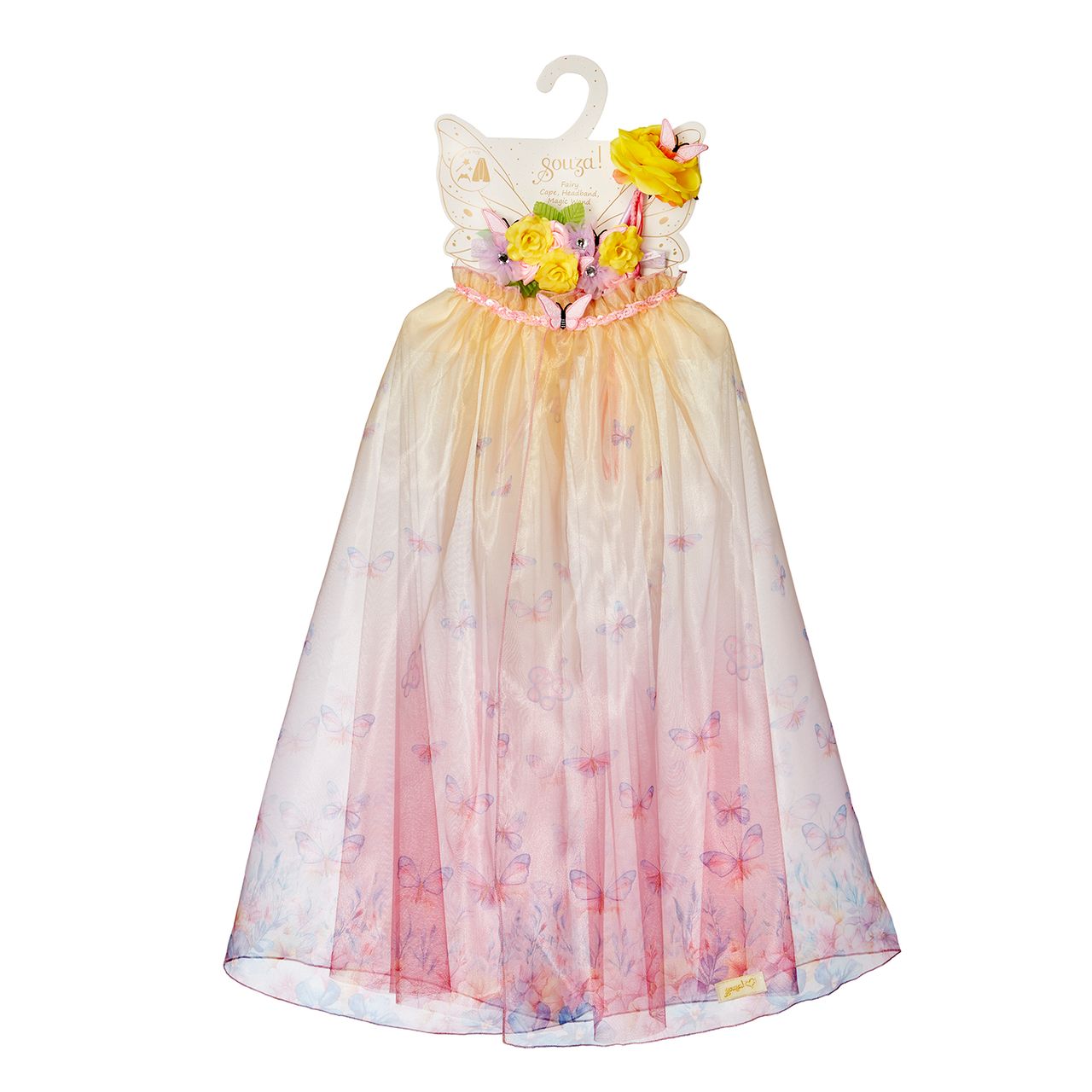 Danae Butterfly Cape,  Headband & Wand Set -  3-4 yrs