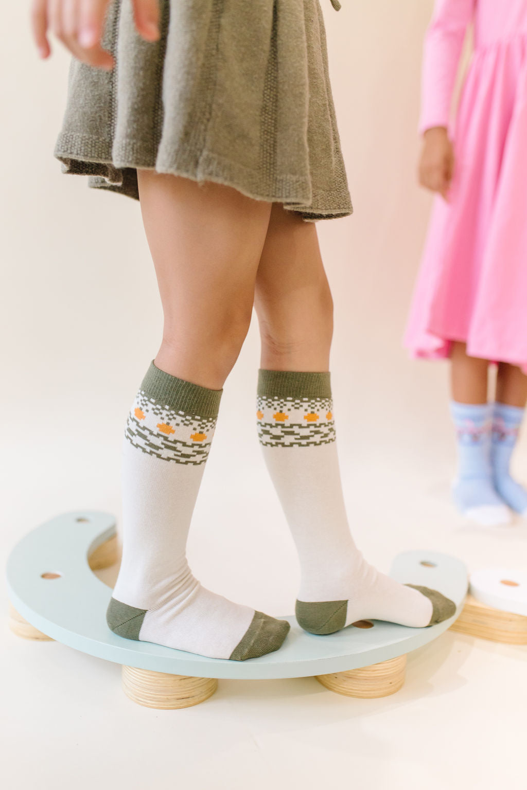 Vintage Pumpkin Knee High Sock (*FINAL SALE*)