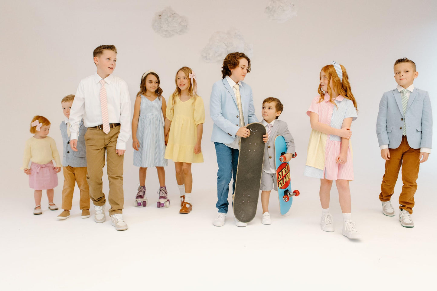 Peony Stripe Petite Hair Bow