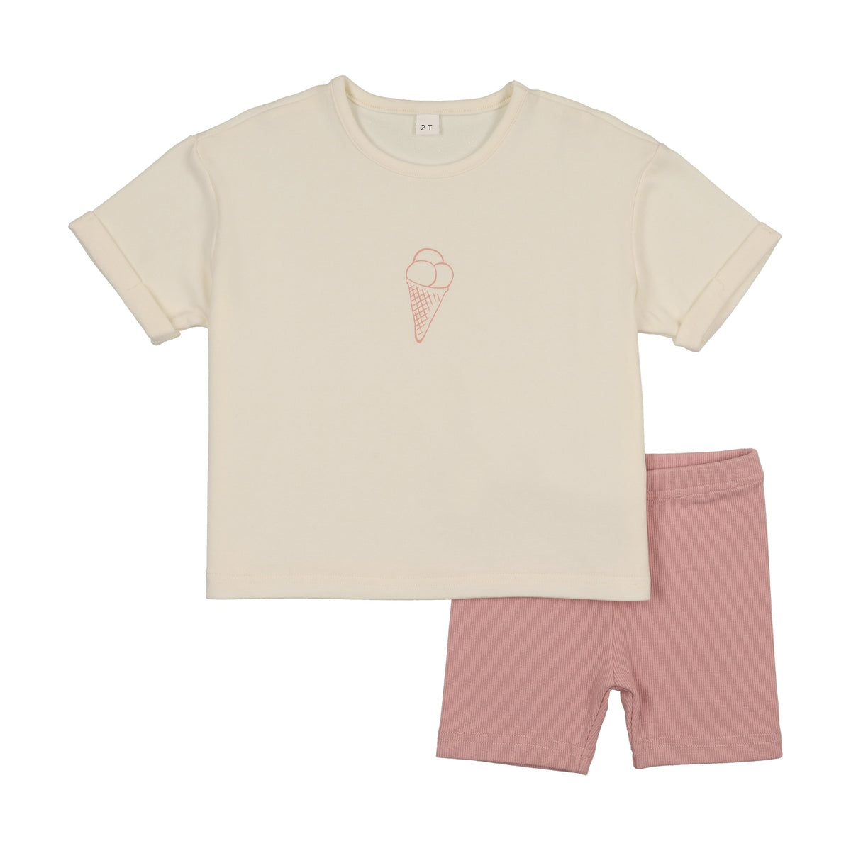 Oversized Tee Set- Pink