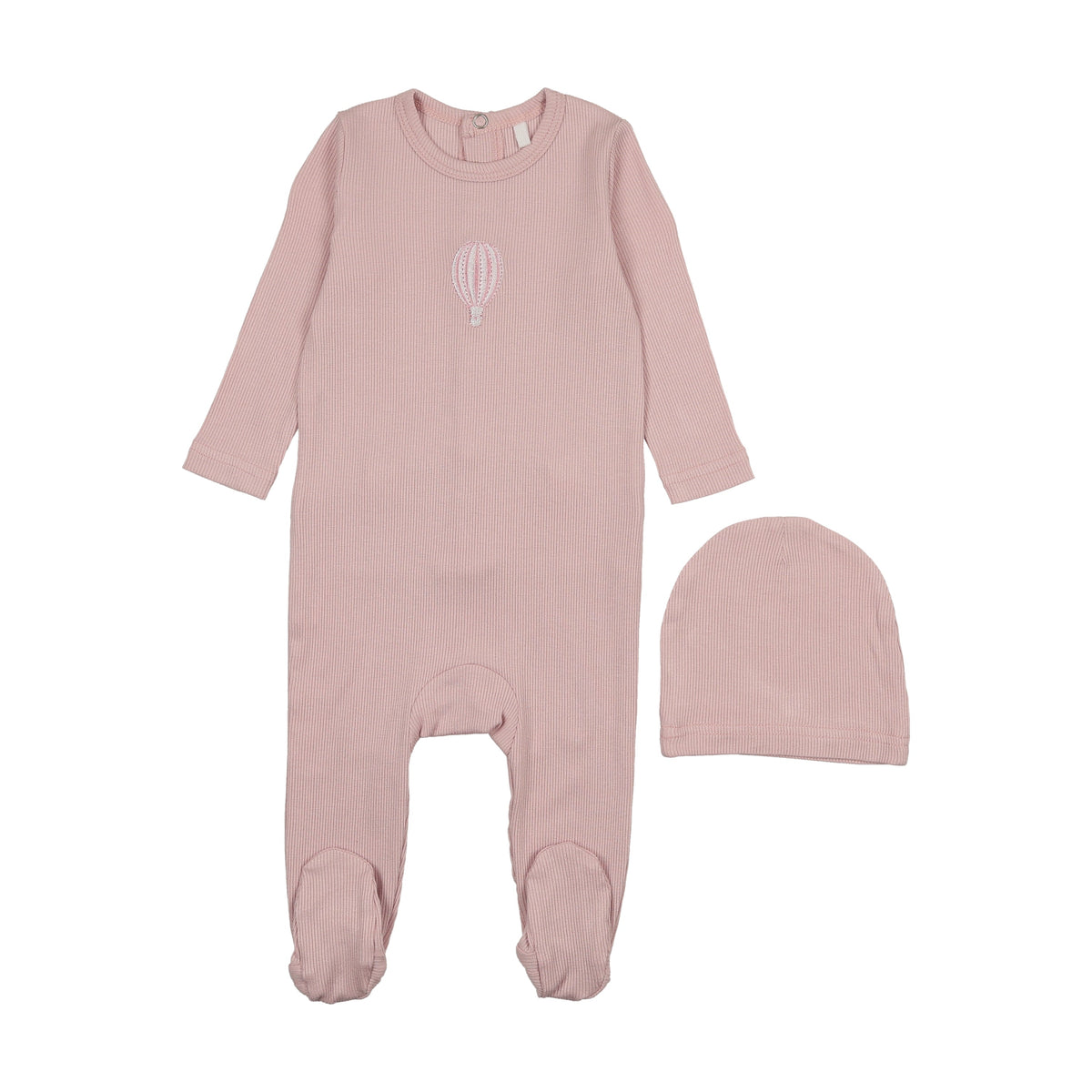 Hot Air Balloon Graphic Footie- Pink