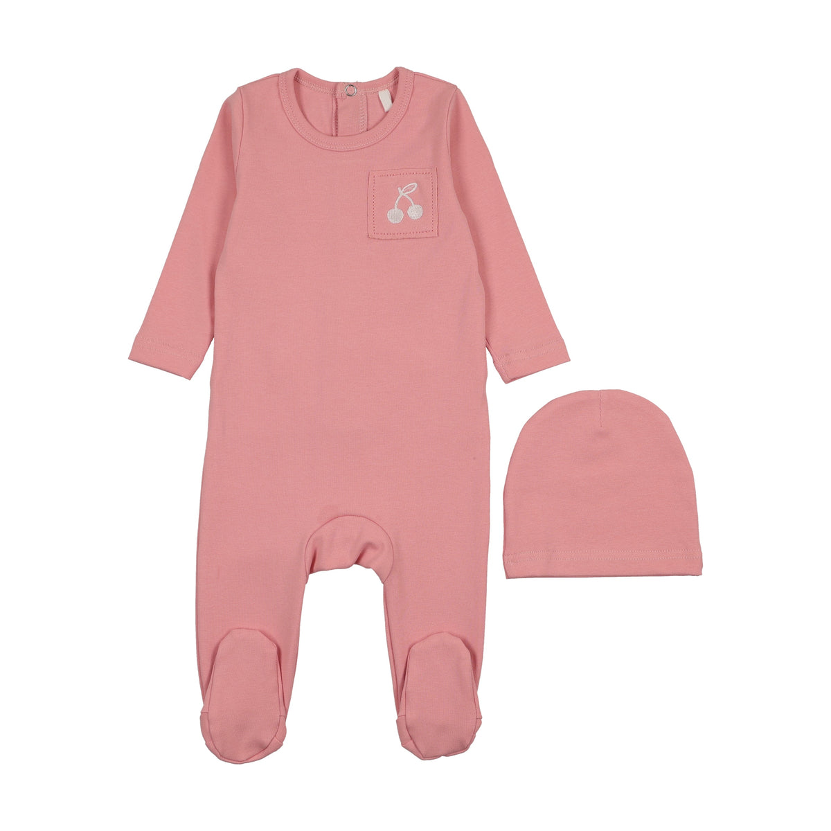 Stitched Graphic Footie- Pink