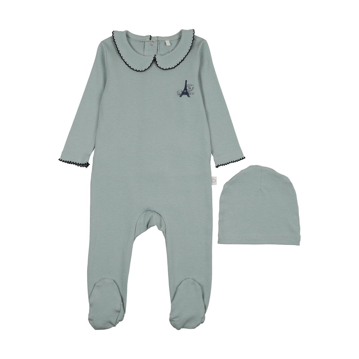 French Grandpa Footie- Blue