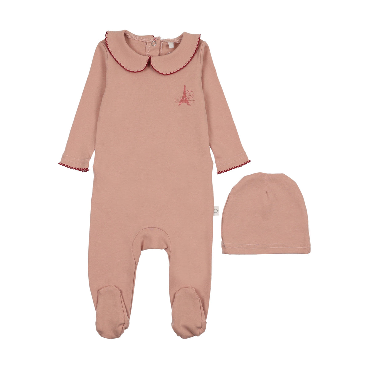 French Grandpa Footie- Pink