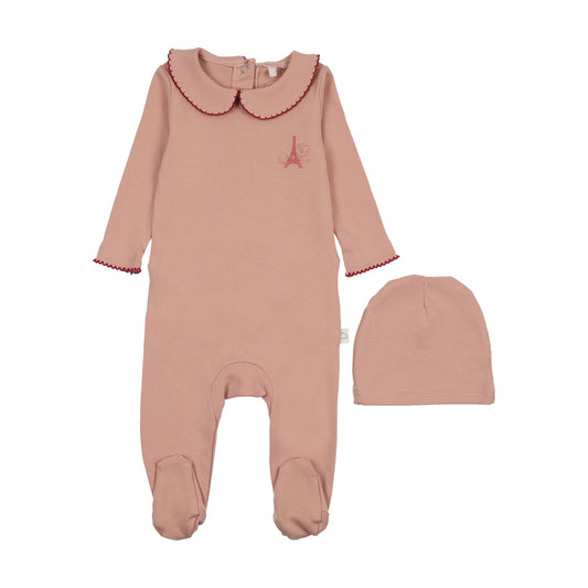 French Grandpa Footie- Pink