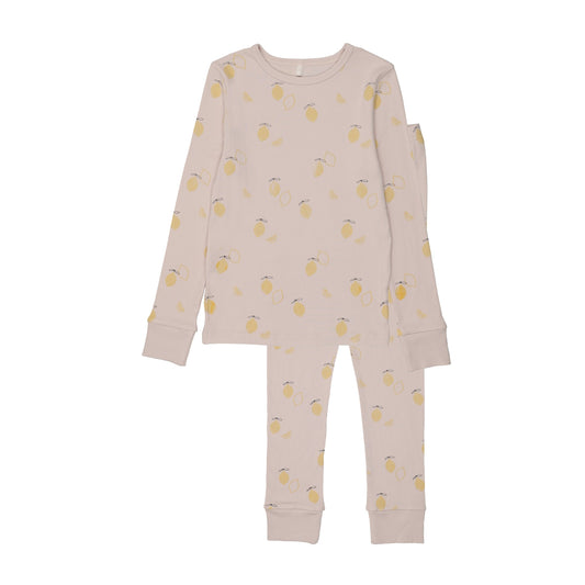 Lemon Print PJ- Pink