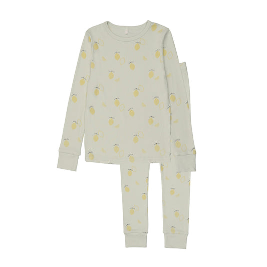 Lemon Print PJ- Mint