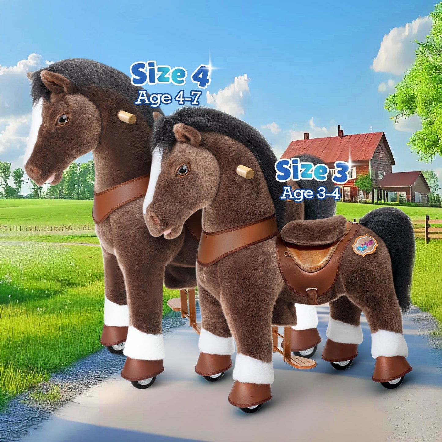 Model Y® Horse Ride-On Toy Age 3–4 – Chocolate Brown