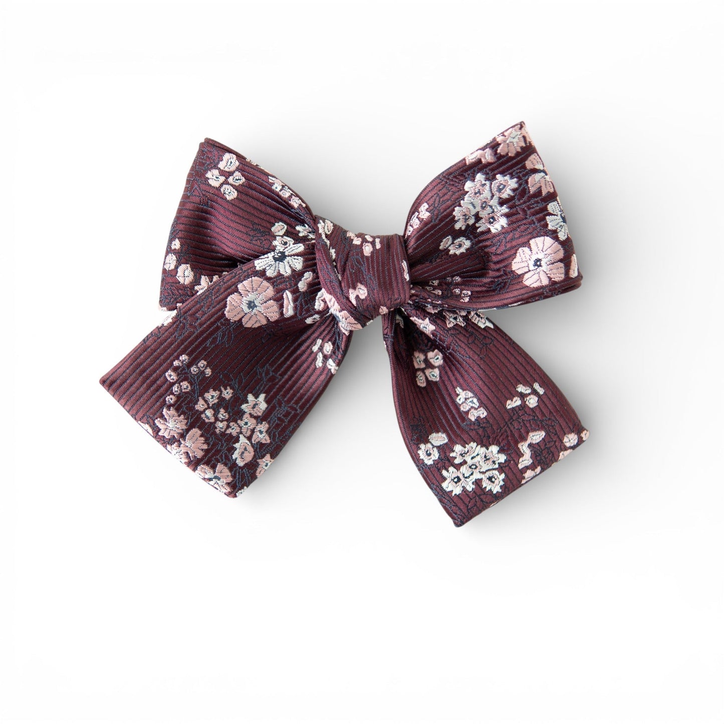 Sangria Floral - Petite Hair Bow