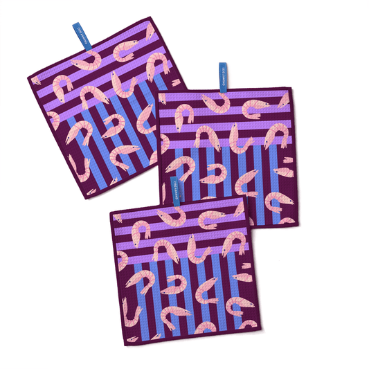 Shrimply Iconic | 3 Pack Clean-Up Cloths