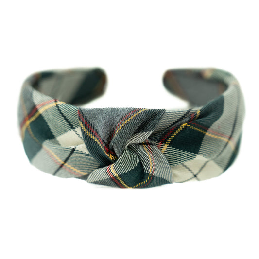 Spruce Plaid Knotted Headband