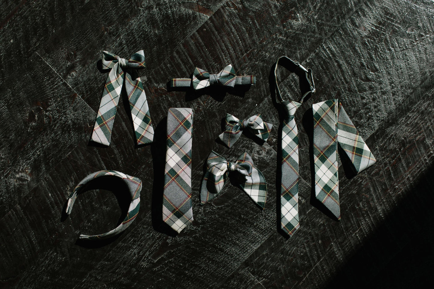 Spruce Plaid Hair Sash