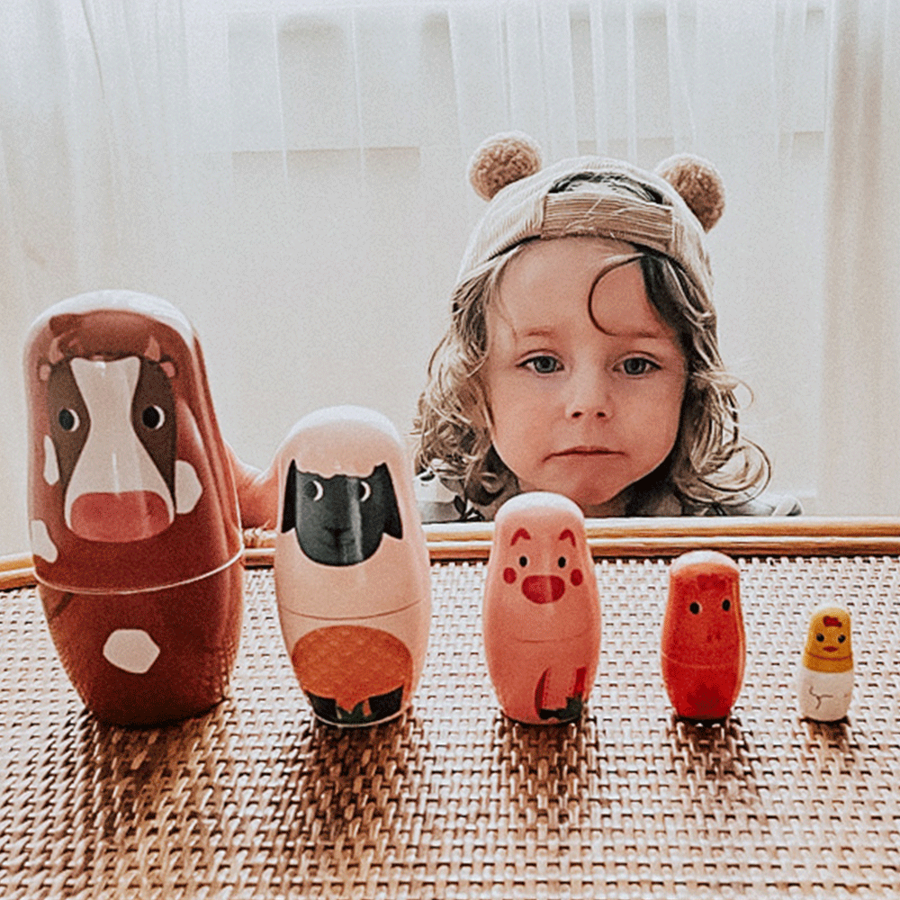 Farm Animal Nesting Dolls