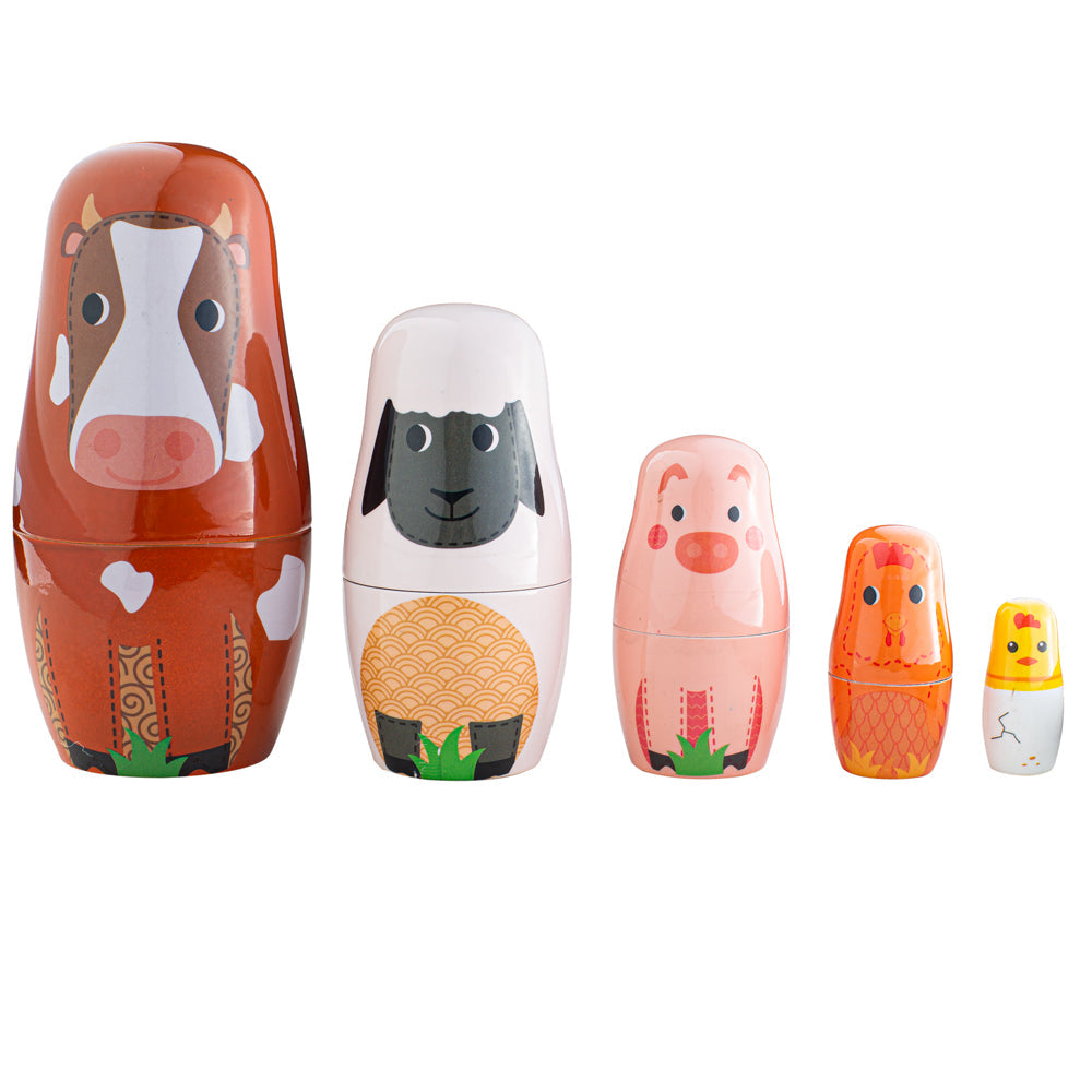 Farm Animal Nesting Dolls