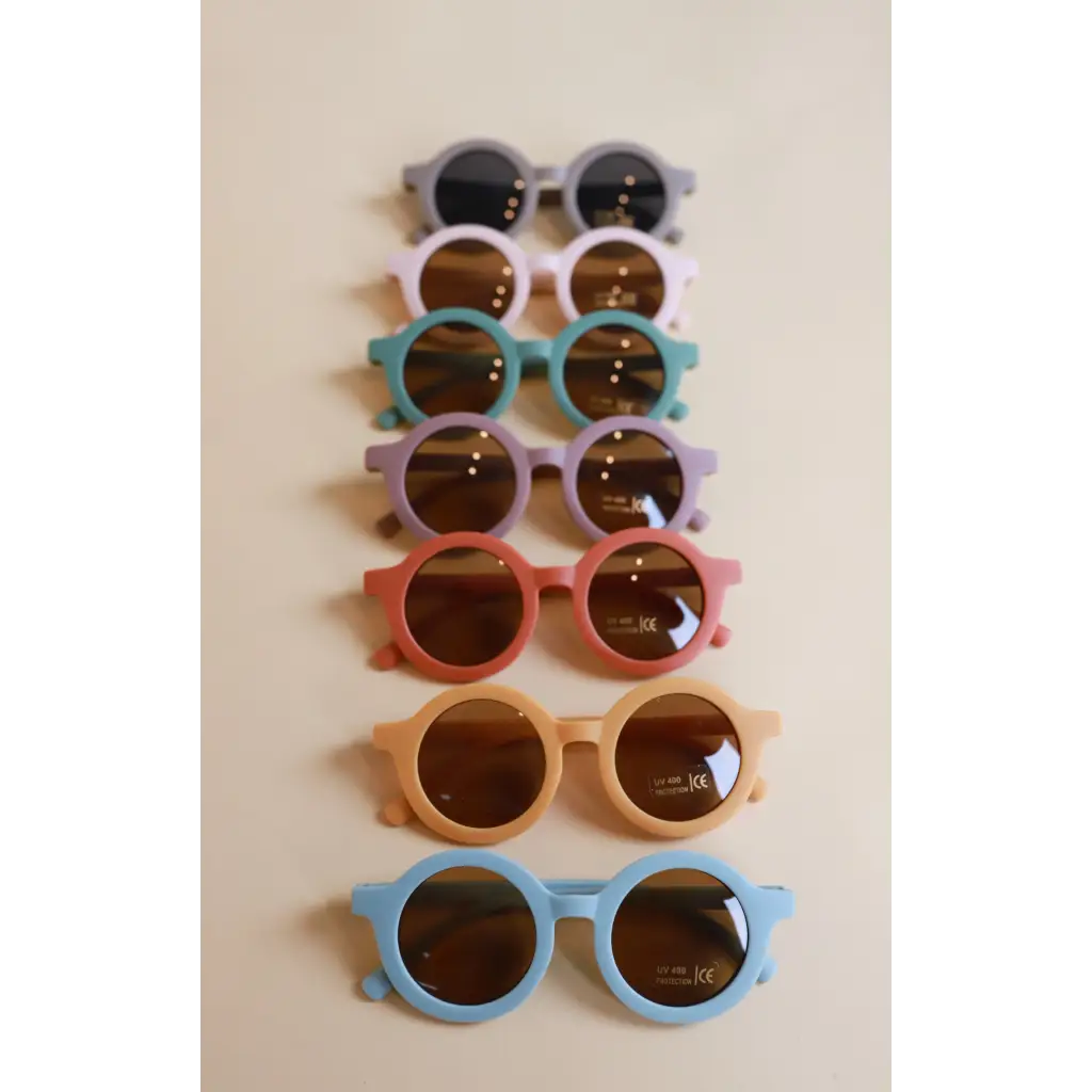 Round Retro Sunglasses for Kids | Mauve Purple