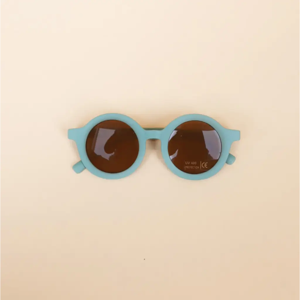 Toddler/Baby Round Retro Sunglasses, UV400 | Sky Blue
