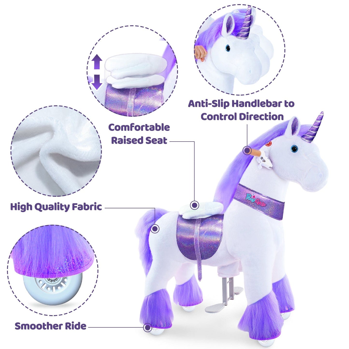 Model U® Unicorn Ride-On Toy Age 3–4 – Purple